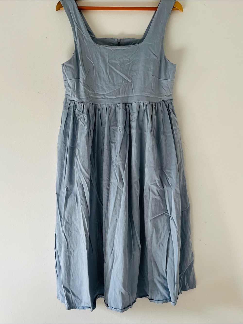 Smash + Tess Sky Blue Maisie Cotton Blend Midi Dress Large